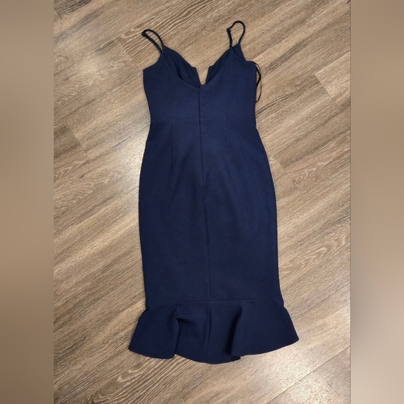 BARDOT Kristen Peplum Fit & Flare Midi Blue Dress size XS - Picture 6 of 14